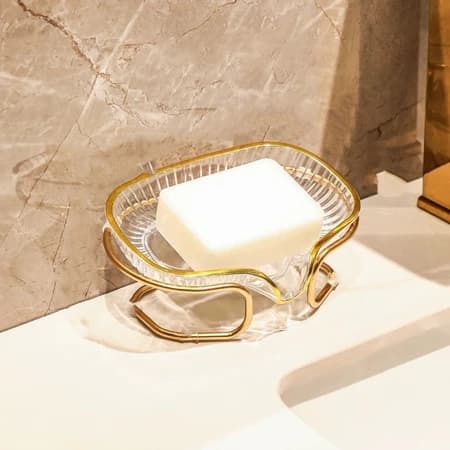 Saboneteira De Pia Escorra A Caixa De Sabão Para Banheiro Com Suporte metal