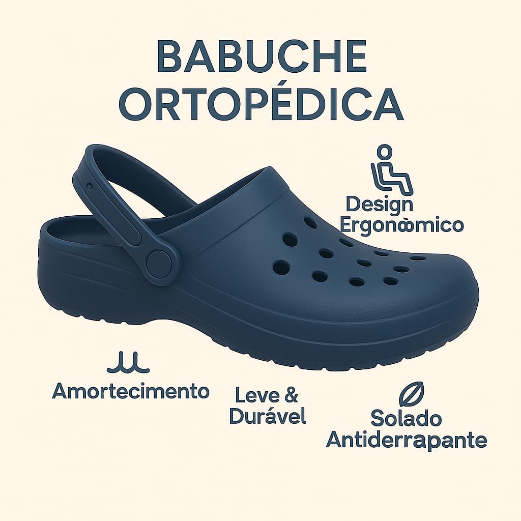 Babuche Confortável Ortopédica Unissex 34 Ao 43 Leve e Anatômica Ideal Para os Pés