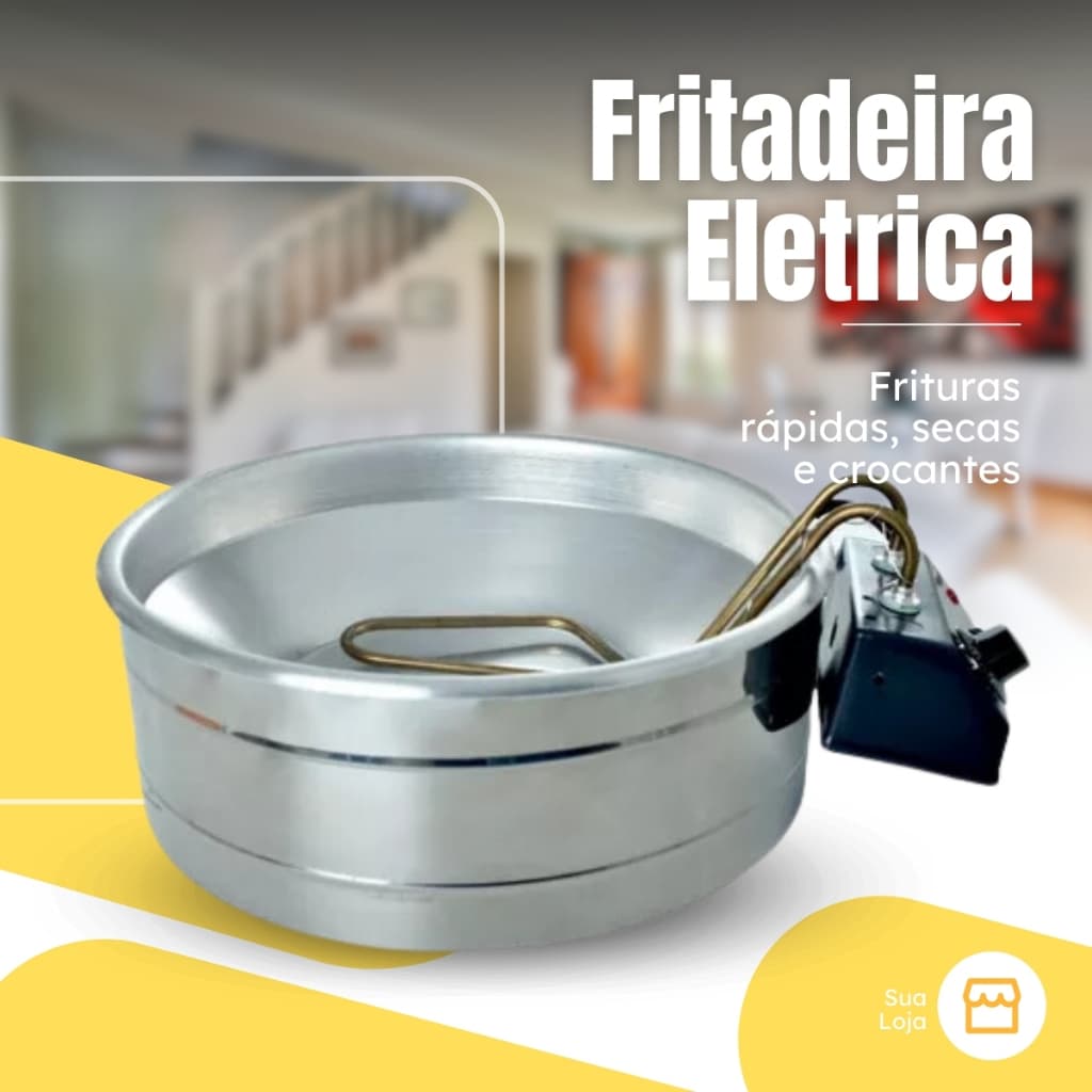 Fritadeira Elétrica em inox tacho 3,5 a 5 litros profissional em inox valentex