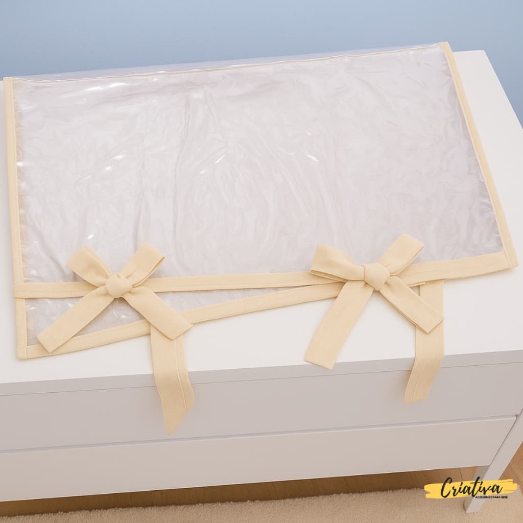 Capa Plástica Transparente Trocador  Formato U- varias cores