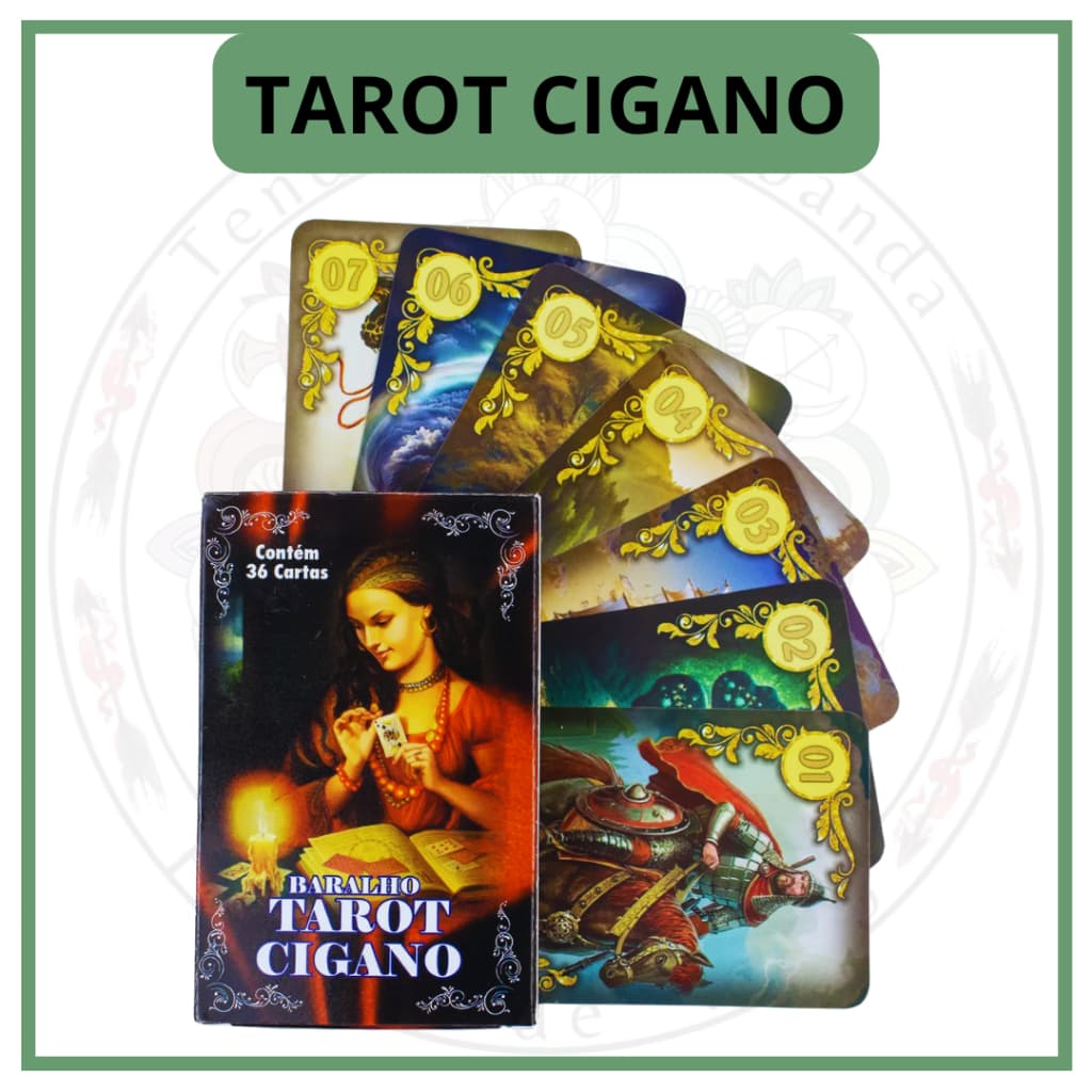 Baralho Tarot Cigano 36 Cartas com Manual iniciante em português