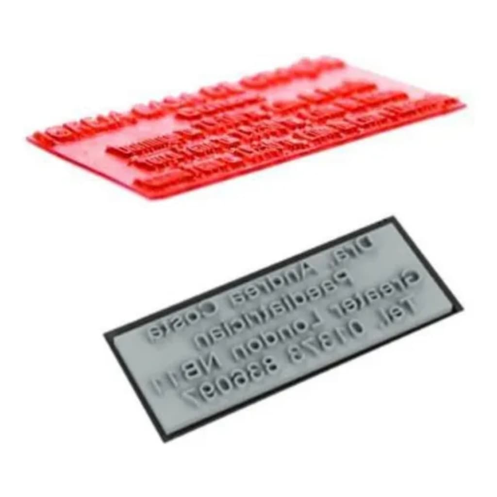 Borracha para Carimbo Personalizada - CarinTec