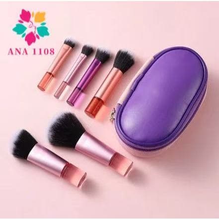 ANA1108 Kit 10 mini pincéis para Maquiagem com estojo bolsa para viagem-312-097