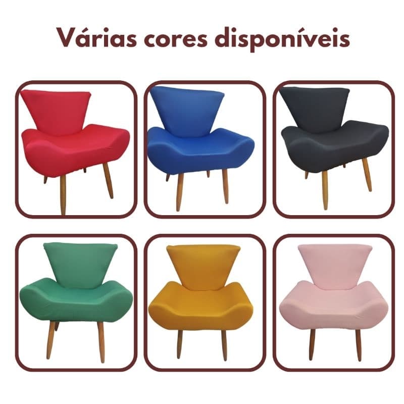 1 Capa para cadeira ou poltrona CANOA EMILIA VEGAS ou BORBOLETA