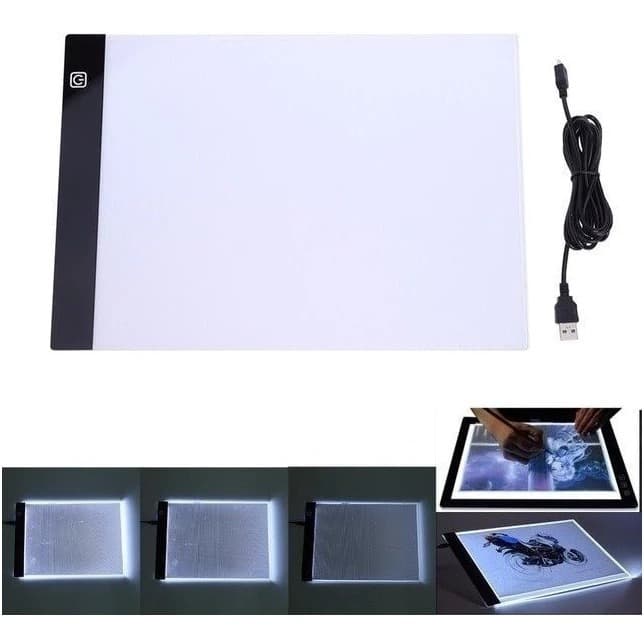 Mesa Para Desenho Prancheta Luz Led Branco