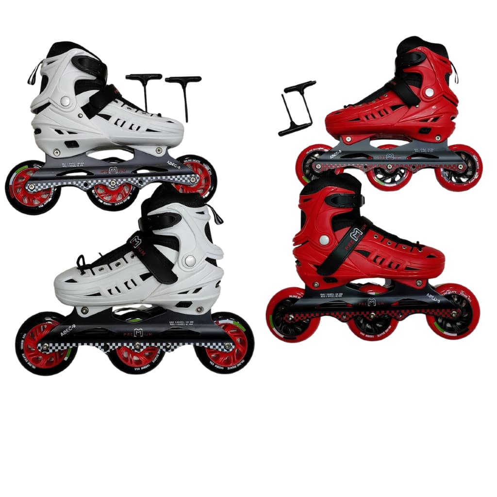 Patins Roller 3 Rodas Semi Profissional Rodas 100 Mm Suporta  125 Kg- várias cores