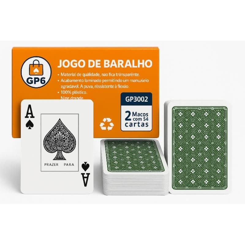 Baralhos de Cartas - Jogo Baralho Tradicional - Lavavel - Resistente - 100 % Plastico - Alta Qualidade