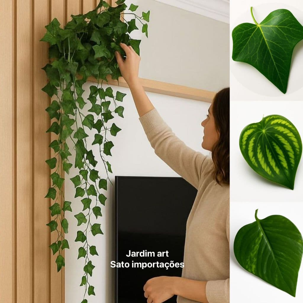 Arranjo Pendente Semelhante ao Natural + Vaso Trançado Vime Arranjo 100cm