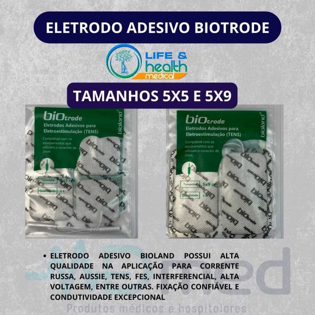 Eletrodo Adesivo Tens Eletroestimulação 4un BIOLAND Biotrode