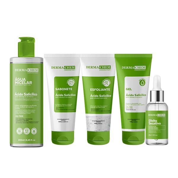 Kit Skin Care Completo 5 Itens Anti Acne Anti Oleosidade Secativo