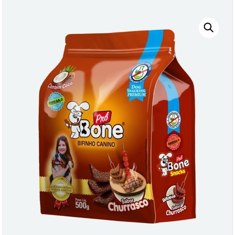 BIFINHO PRÓ BONE SABOR CHURRASCO PARA CÃES REFIL 500G