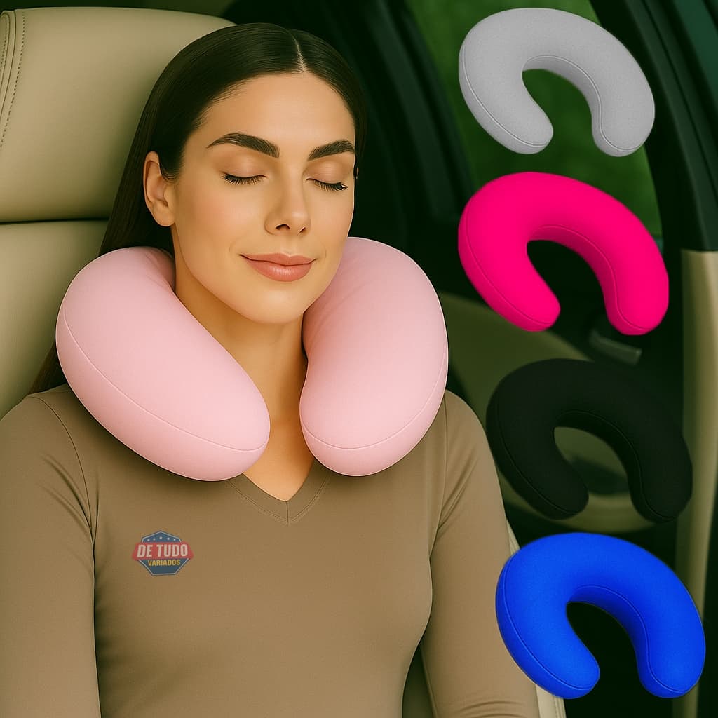 Almofada De Pescoço travesseiro De Viagem confortável e macio