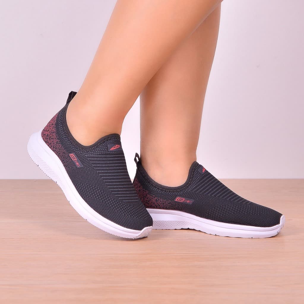 Tênis Feminino Calce Facil Caminhada Casual Leve Confortável Ortopedico Envio Imediato