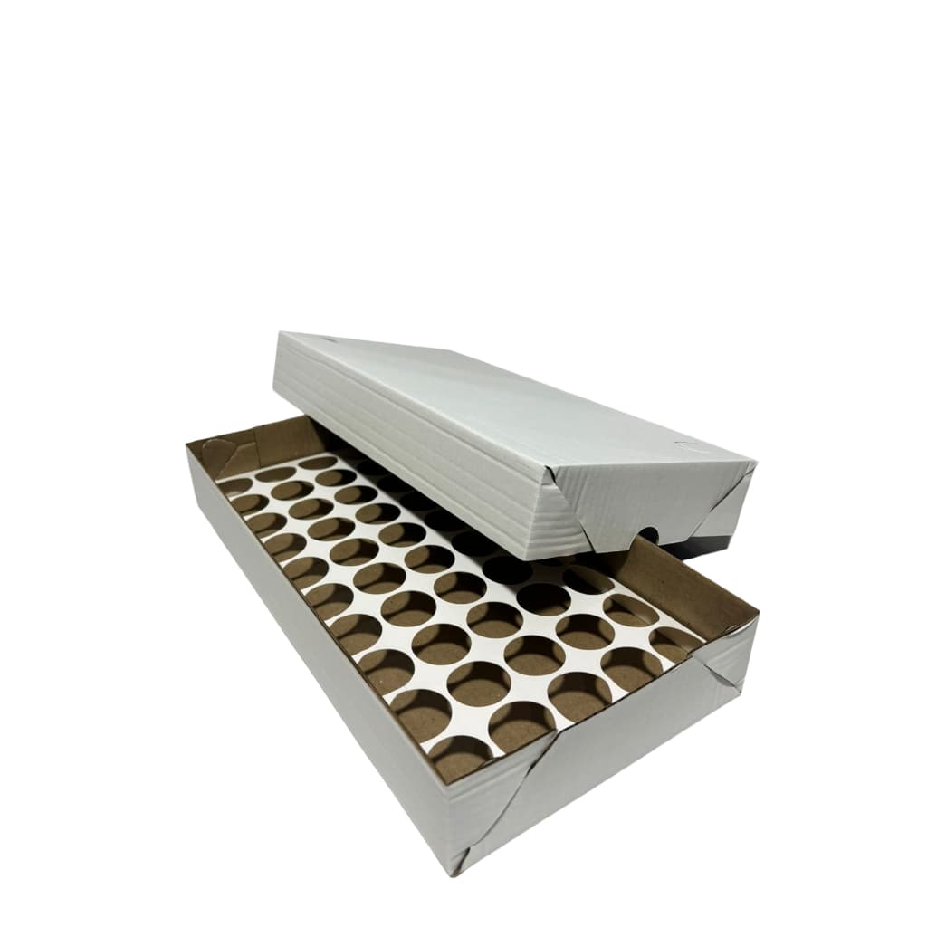 CAIXA 50 DOCES COM BERÇO 35X17,5X5 CM BRANCO - 10 UNIDADES