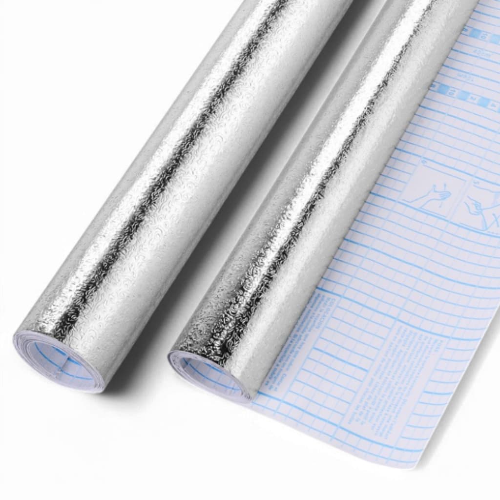 Papel Adesivo Prateado Para Forrar Gavetas/armários 5m