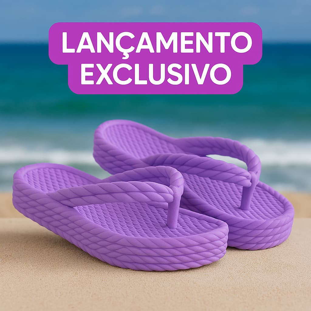 Sandália Feminina Nuvem Leve 3 Tranças Super Macia