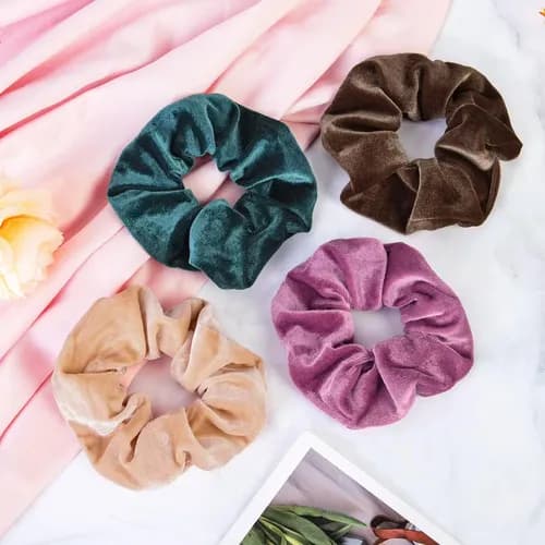 Kit Até 36 Unidades Scrunchies Xuxinha Se Veludo Elástico Cabelo DIVERSAS CORES