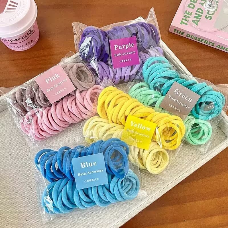 50 unidades Xuxinha Elástico de Cabelo Xuxinha Criança Adulto Rabicó