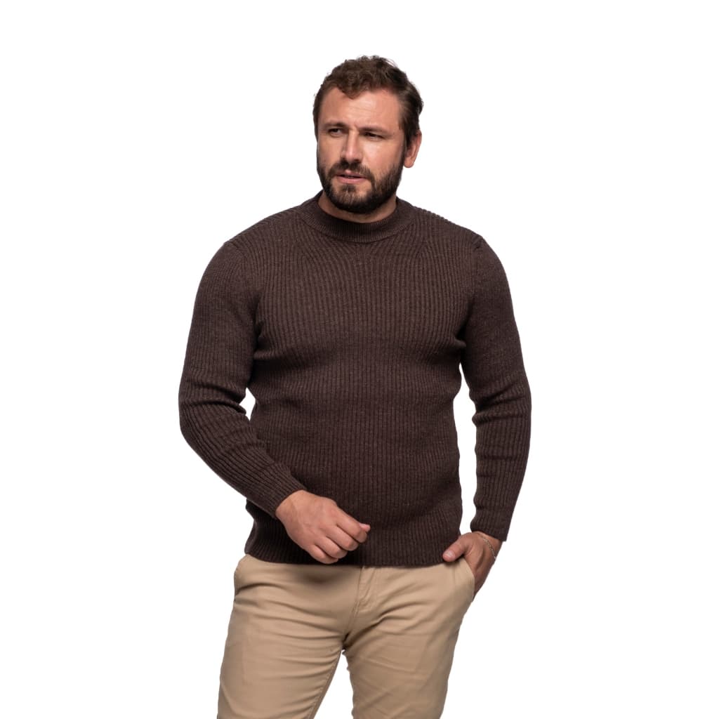 Suéter Masculino Tricô Lã Mescla Gola Alta Roma 7186