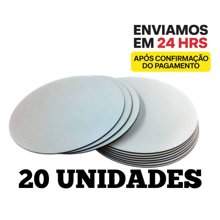 Kit Cake board com 20 unidades  para Bolo MDF  Tabuleiro para Bolo 3mm Confeitaria Frios e Doces