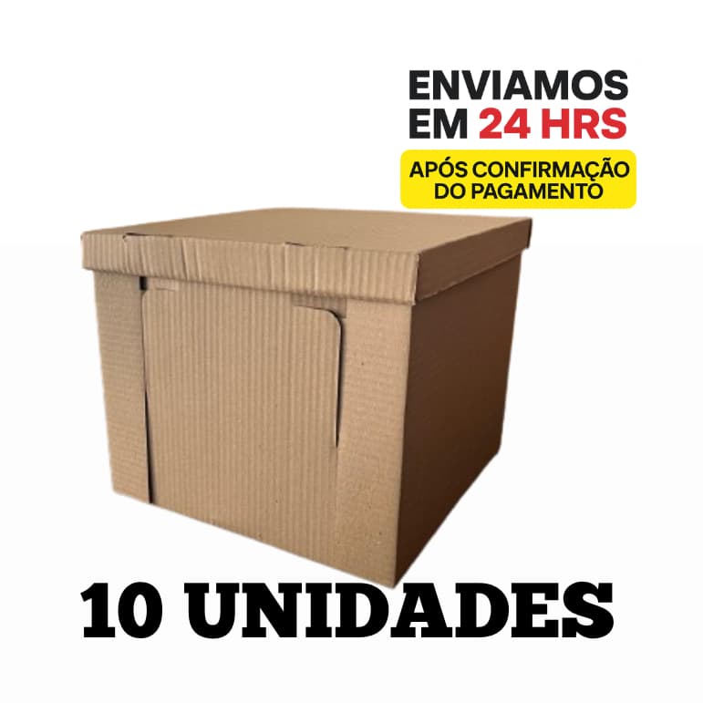 10 Caixas Pardas para Bolo e torta com tampa  Alta Resistente 25x25x20cm