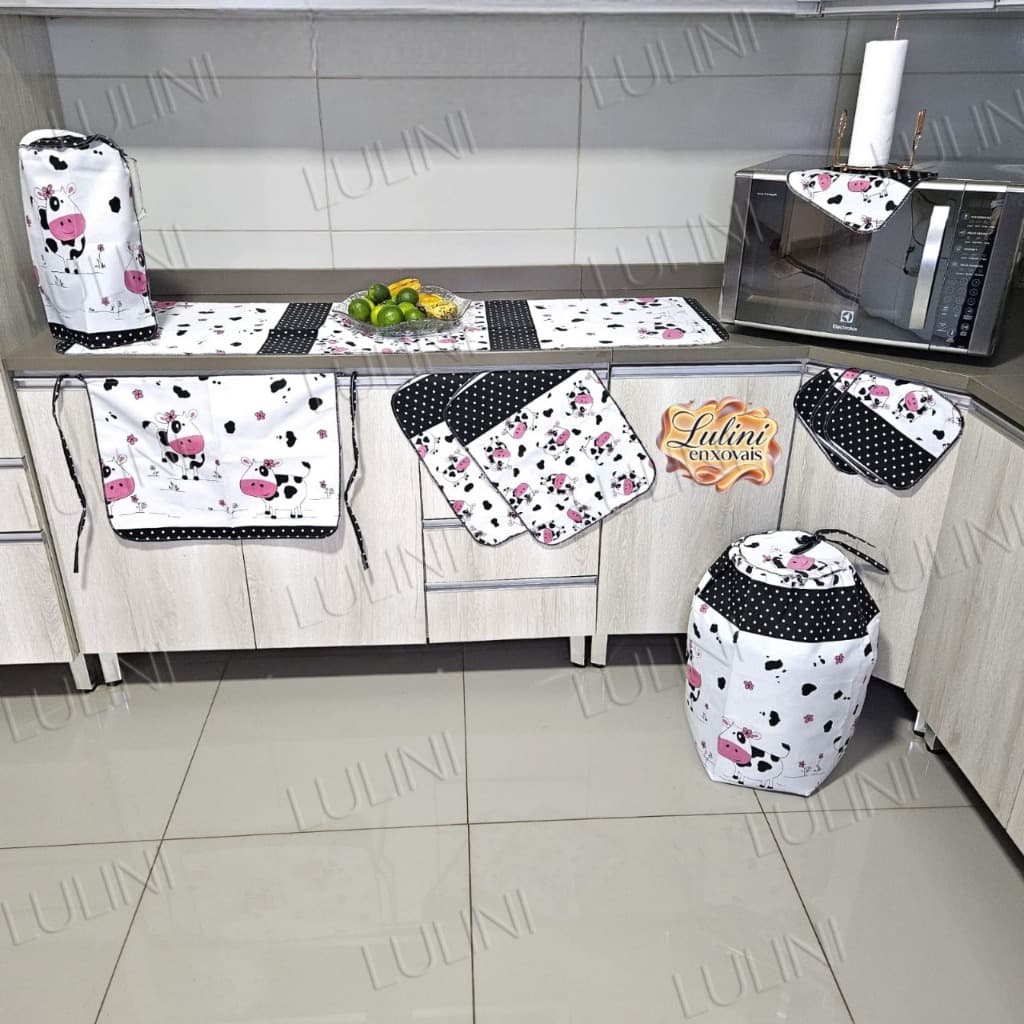 Jogo de Cozinha KIT COMPLETO com 10 peças estampado - PREÇO DE FÁBRICA CASA E DECORAÇÃO