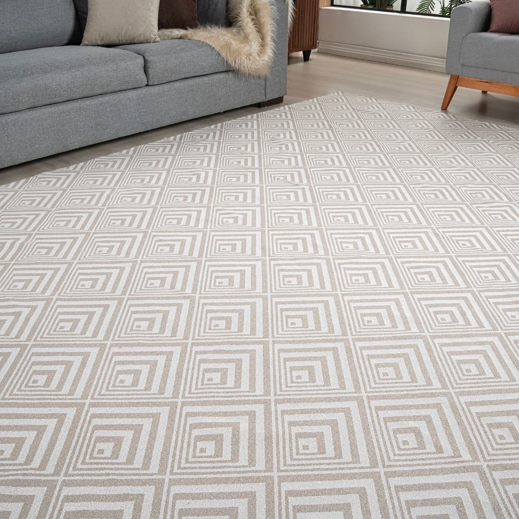Tapete Clean 2,00 M X 1,40 M Off White Elegante Moderno Sofisticado Para Sala Quarto Escritório