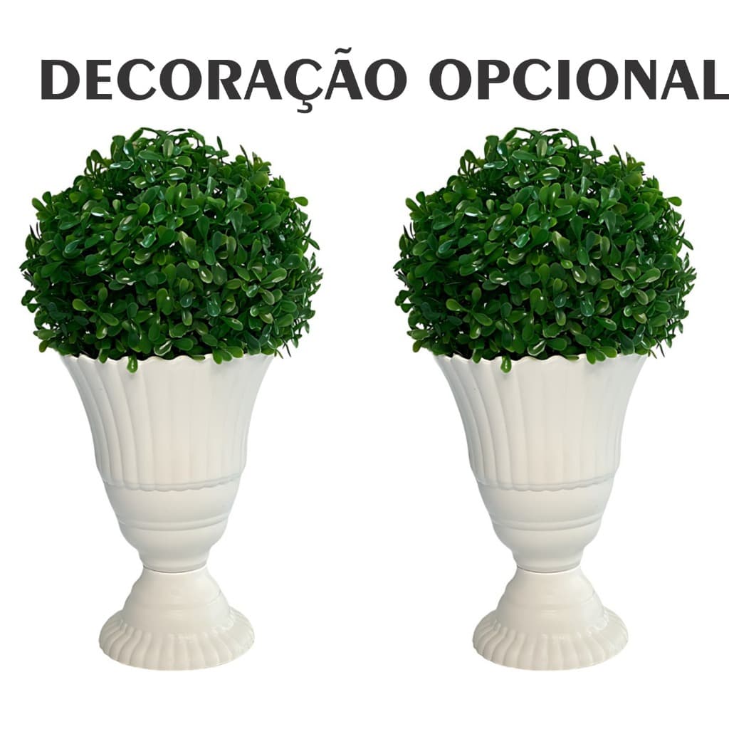 Vaso Real - Vaso Decorativo - Luxo - Centro de Mesa - Plástico - Vaso 20 cm - 2 unidade