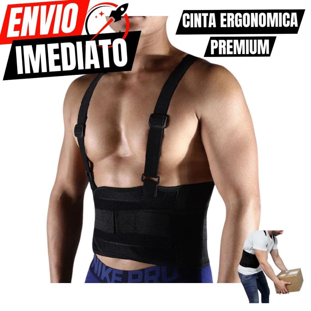 Cinta Ergonômica Reforçada Proteção Coluna Lombar Abdominal Postura Obras Construção Civil EPI