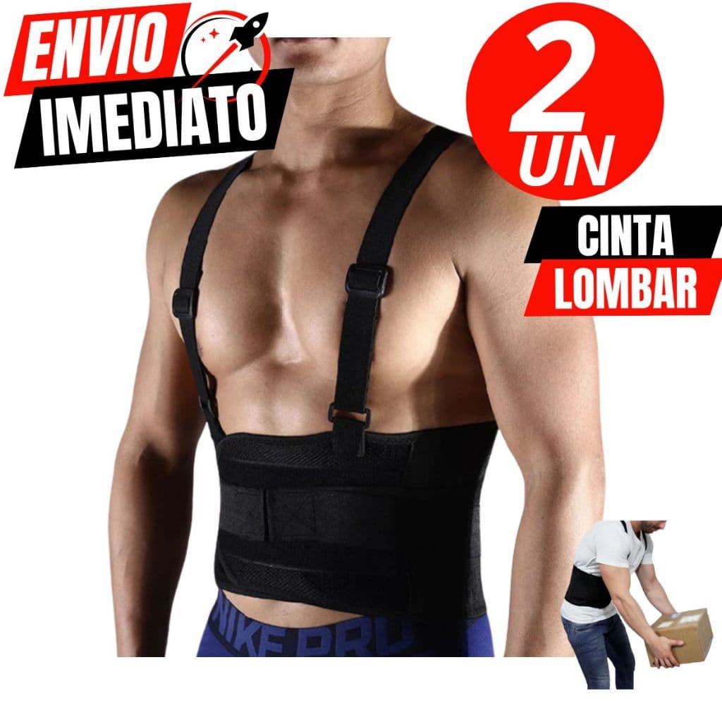 Kit 2 Cinta Ergonomica Lombar Colete EPI Faixa Ergonômica Corretor De Postura e Proteção Coluna Para Carregar Peso