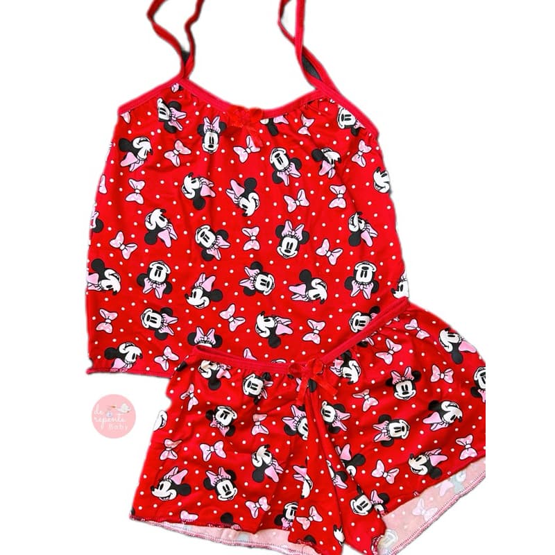 Pijama Infantil Short Doll Disney Minnie (2 a 6 anos) Mickey Margarida Bebê