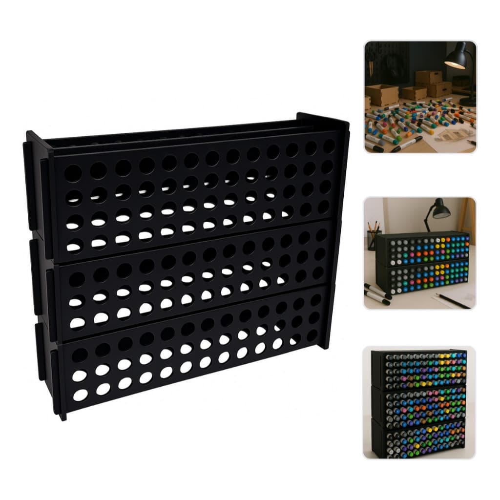 Organizador Suporte Nicho 144 Caneta Touch Estojo Bob Preto