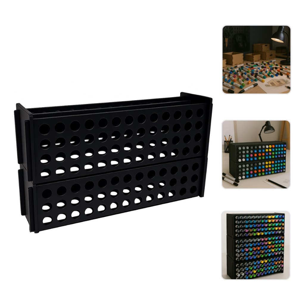 Kit/2 Nicho Porta 96 Caneta Touch Estojo Organizador Bob Ful