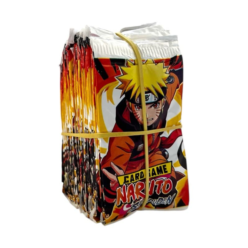 Kit 50 Pacotinhos = 200 Cards Naruto Shippuden Bater Bafo