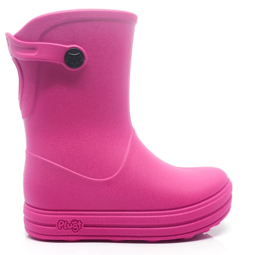 Galocha Bota Infantil Plugt Menina Básica Leve Confortável Impermeável Antiderrapante Resistente