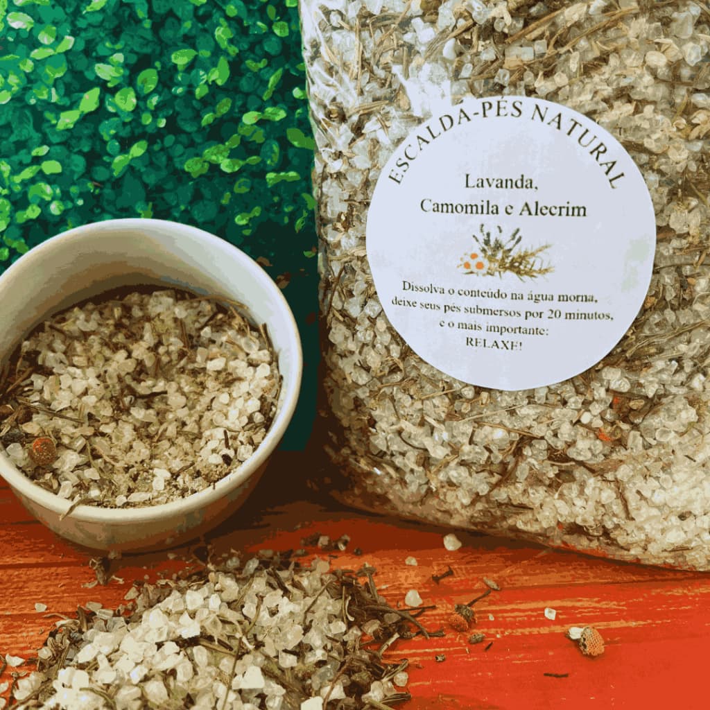 Escalda Pés 1kg Lavanda c/ Camomila e Alecrim
