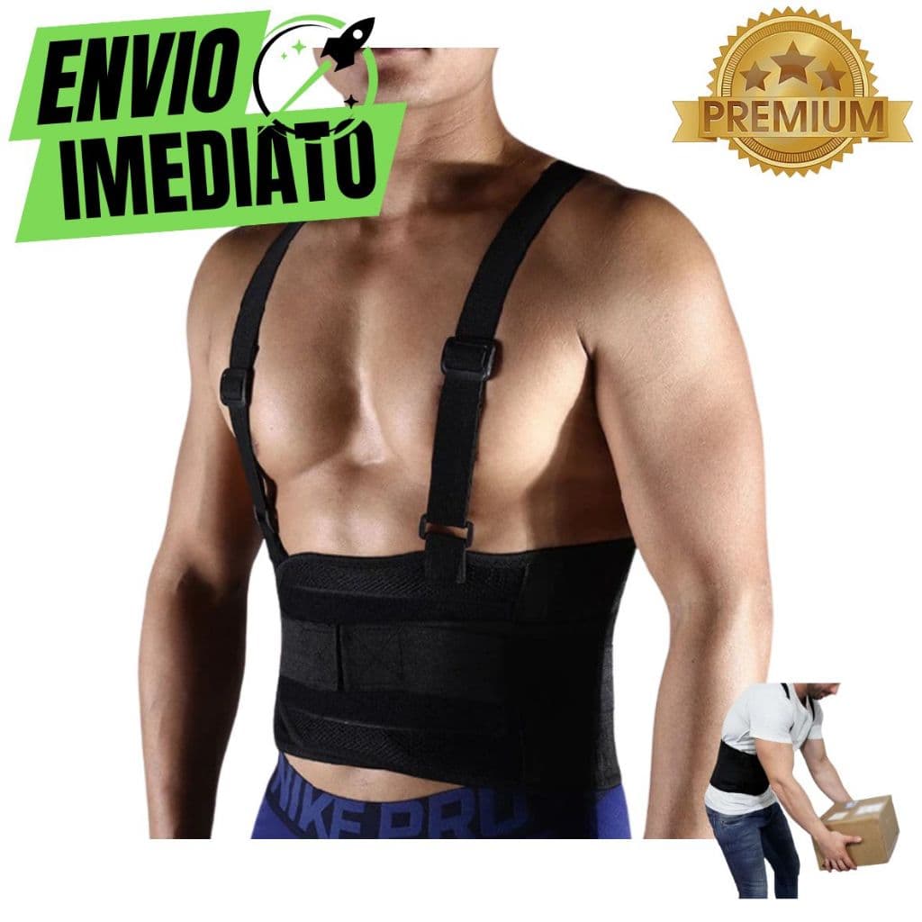 Cinta Ergonômica Proteção Coluna Lombar Postura Abdominal EPI Reforçada Segurança Carregar Cargas
