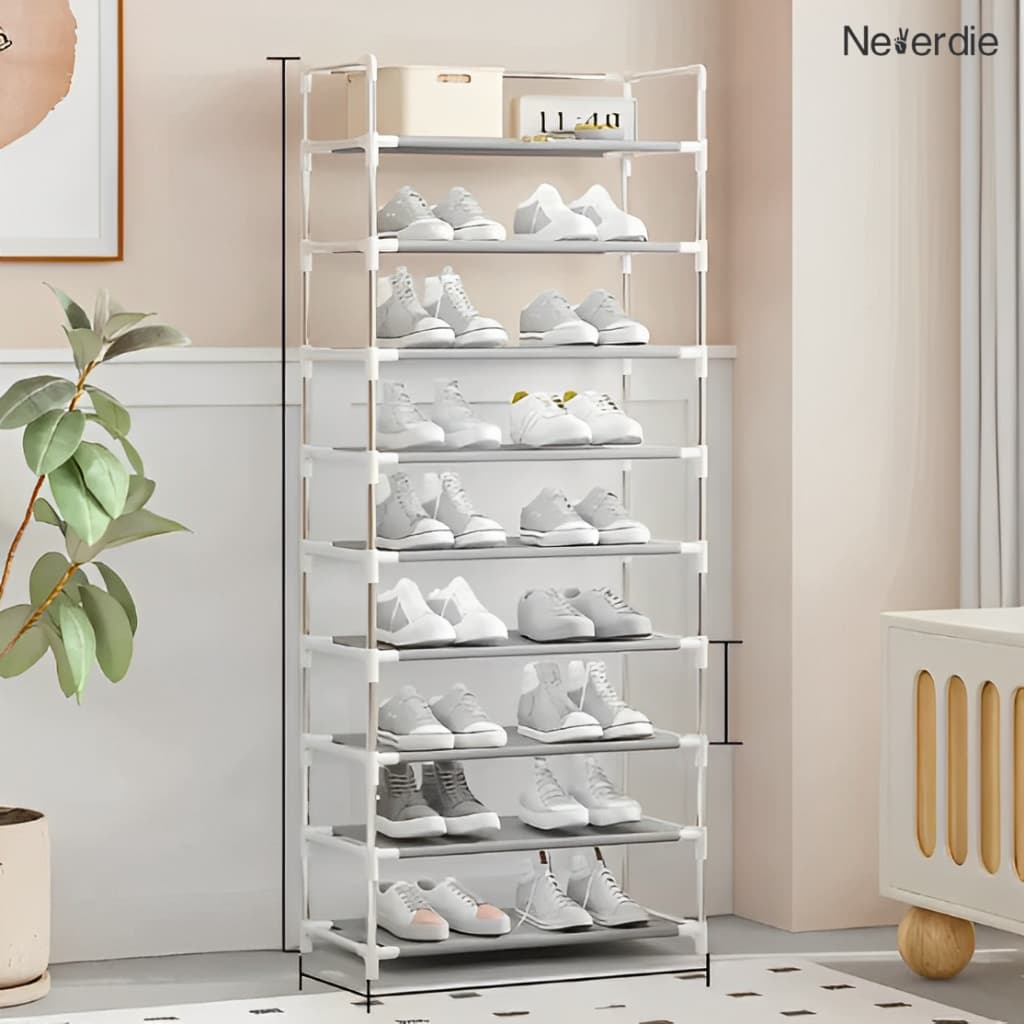 Sapateira Vertical Luxo Inox 27 pares 9 Prateleiras