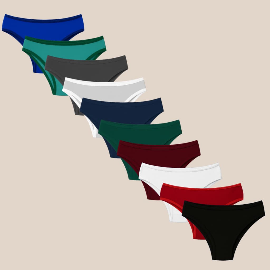 Kit 10 Calcinha Conforto Básica Microfibra P ao Plus Size