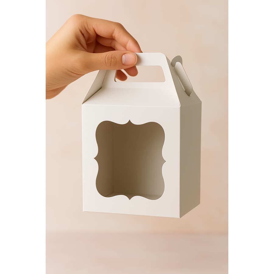 Caixa Maletinha com visor para lembrancinhas 10/15/20un