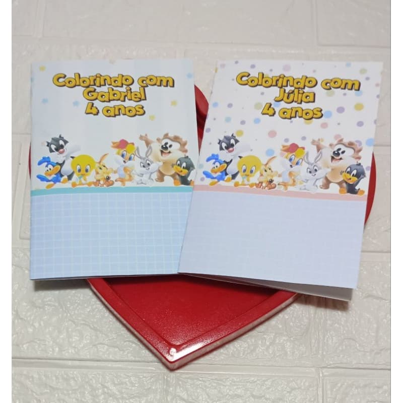 Mini Livrinhos de Colorir Baby looney Tunes menino e menina/lembrancinhas para festas.