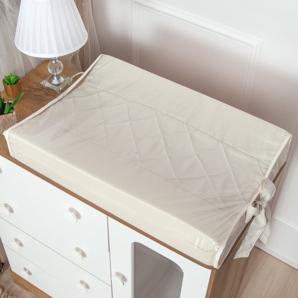 Trocador Anatômico De Cômoda Plastificado Grande Bebe Baby Presente Decorativo Zíper Lavável Enxoval