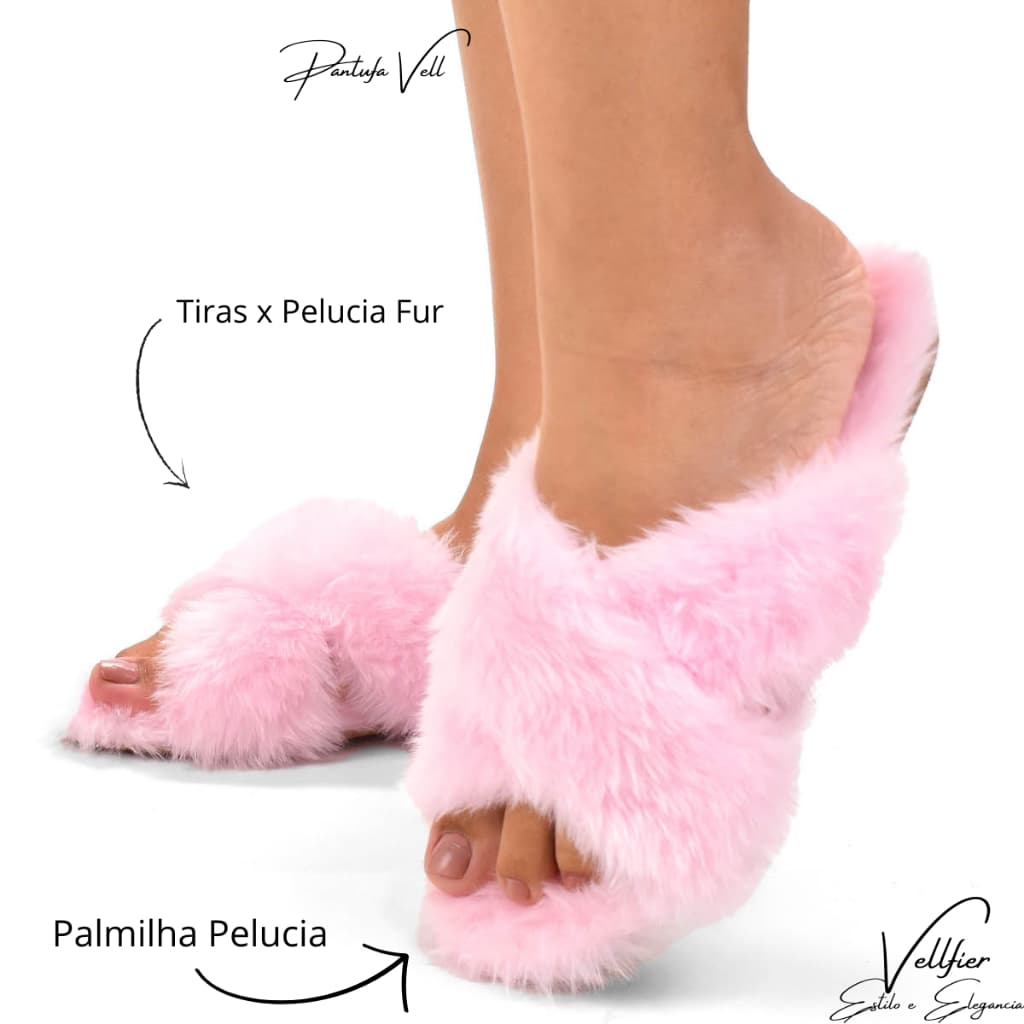 Pantufa Feminina Pelúcia Fur