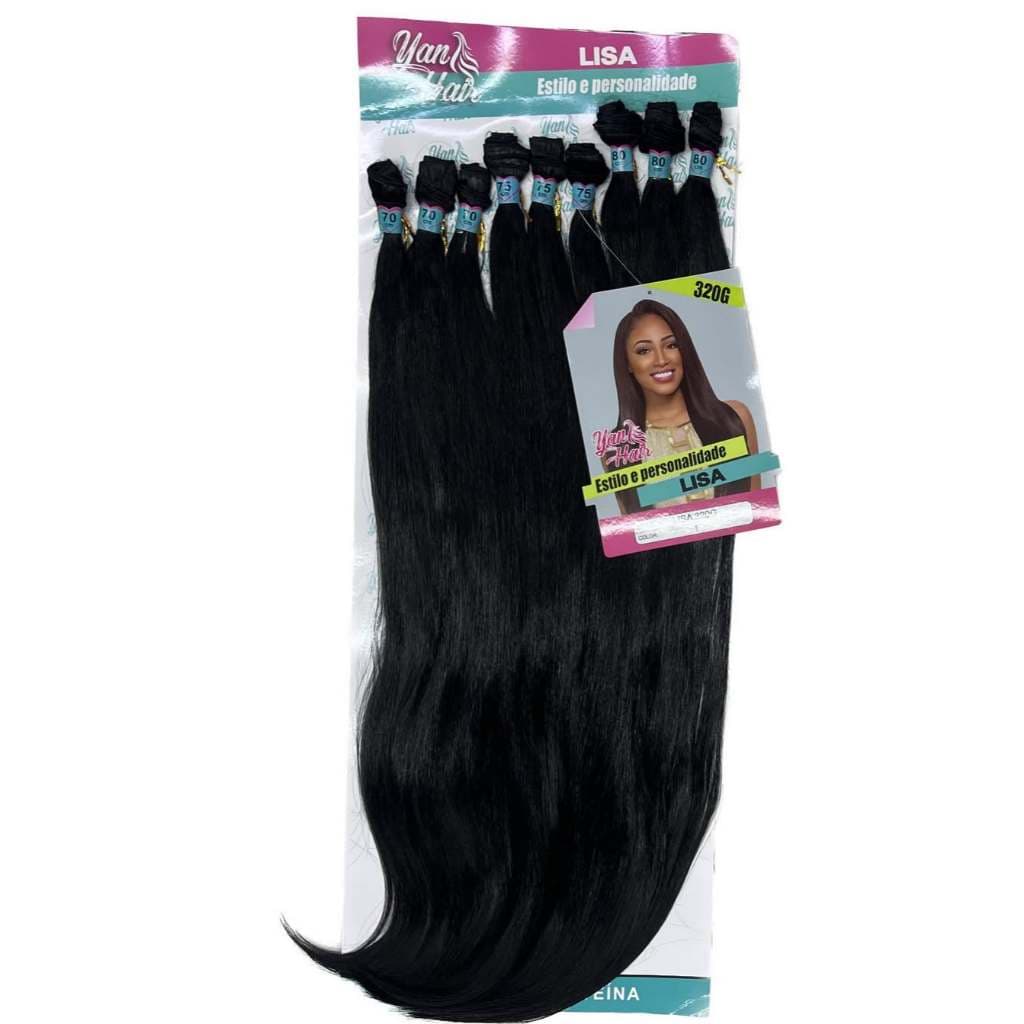 Cabelo Liso Fibra 100% PROTEÍNA 70/75/80cm 320gr LISA YAN HAIR