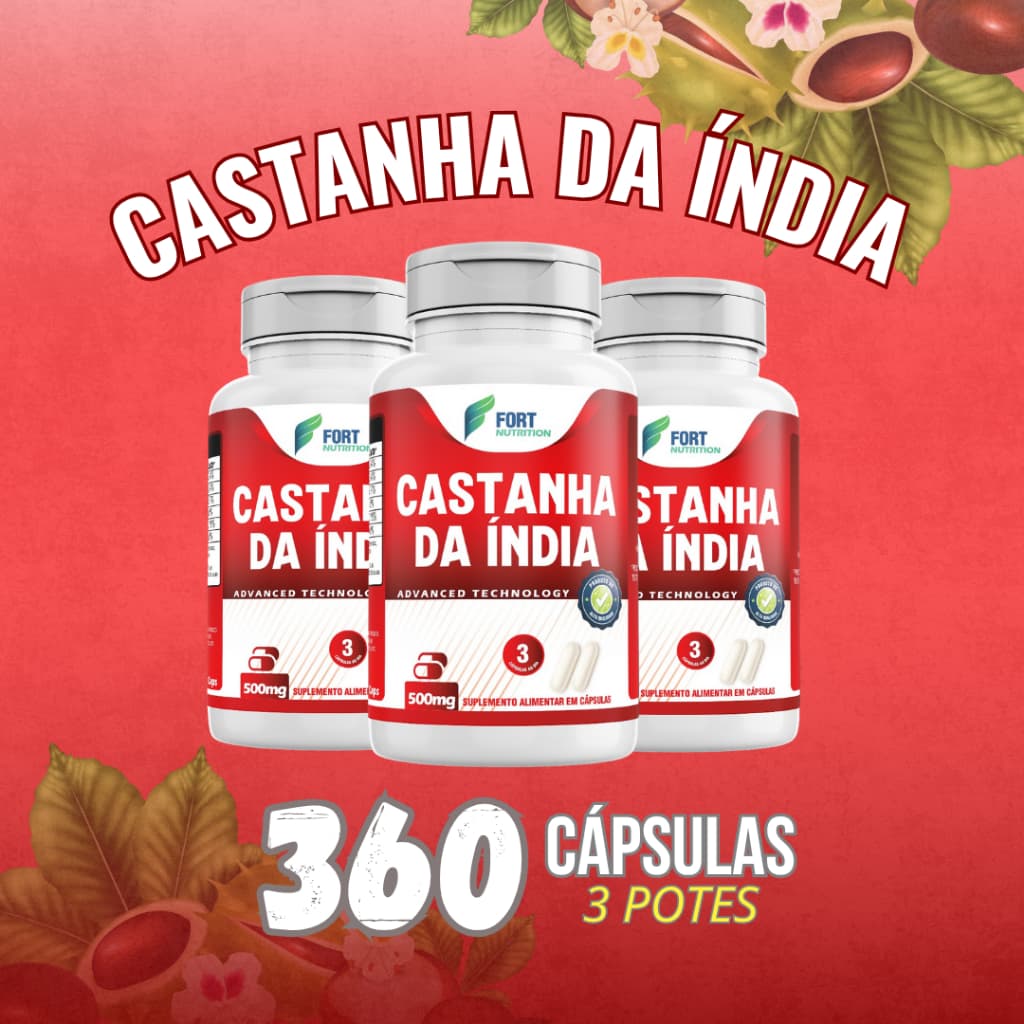 Suplemento alimentar em cápsulas castanha indiana