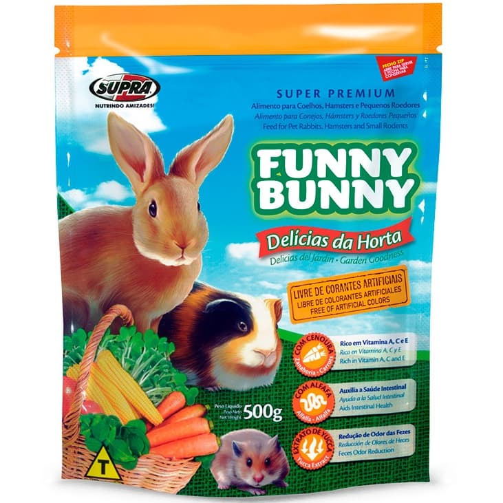 Alimento Funny Bunny Delícias da Horta para Roedores 500g