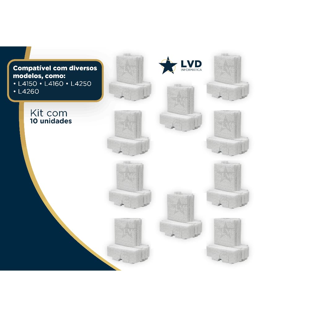 Kit c/ 10 Almofadas Esponja Feltro L4150 L4160 L4250 L4260