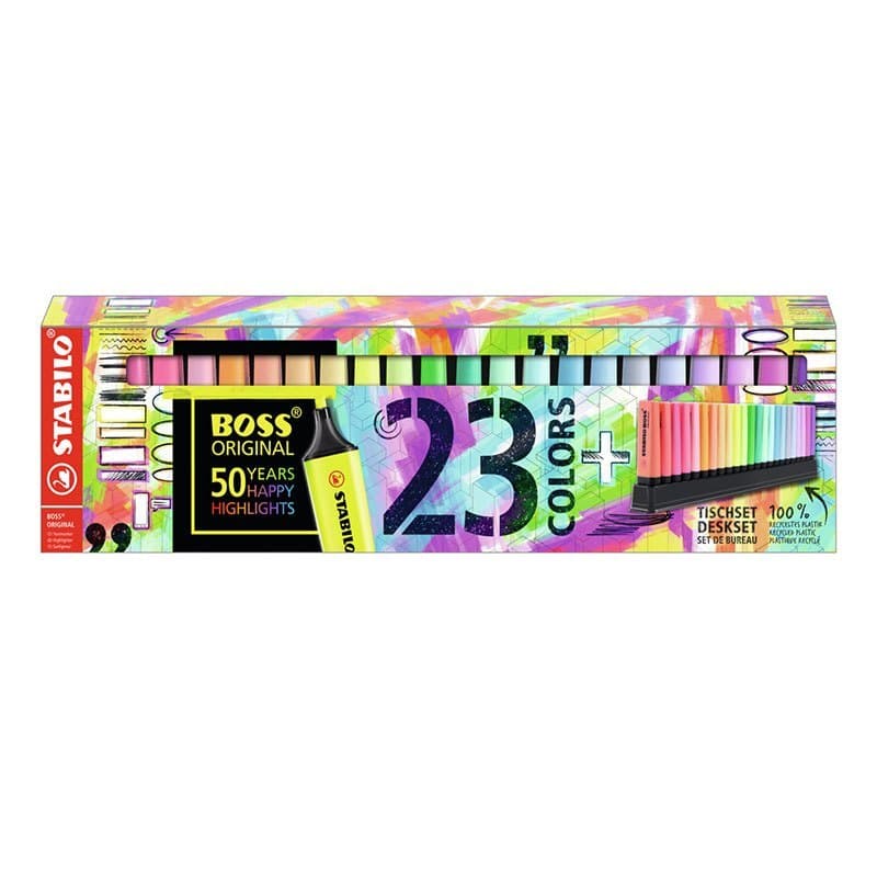 STABILO BOSS ORIGINAL - 23x marca-textos (9 neon + 14 pastel) Importado Alemanha