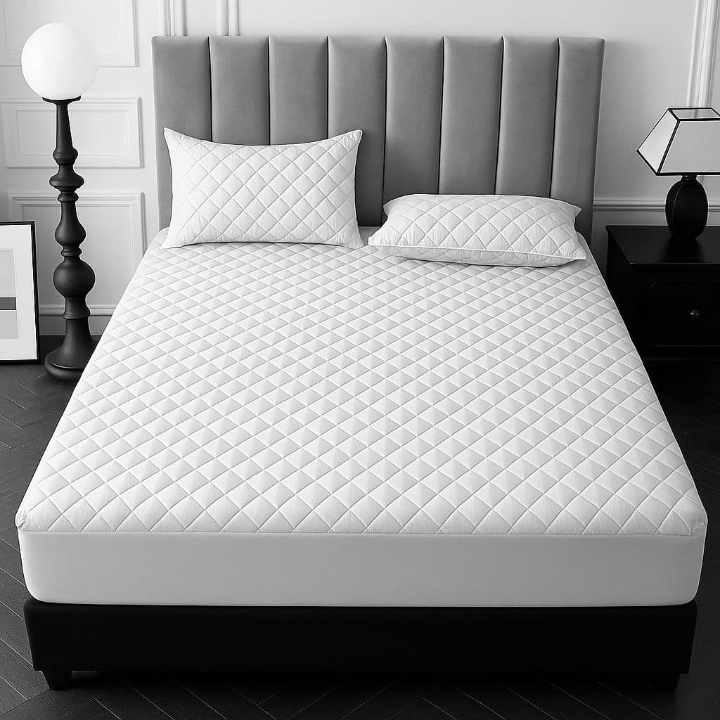 lençol protetor ajustável macio e impermeável decorativo avulso para colchão solteiro, casal, queen