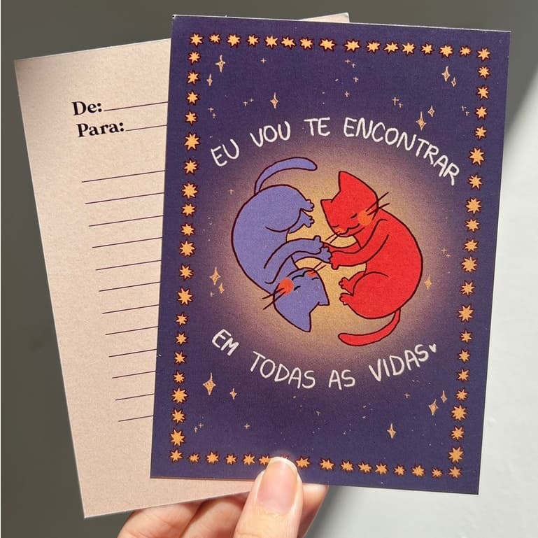 Cartão Hippie Em todas as Vidas